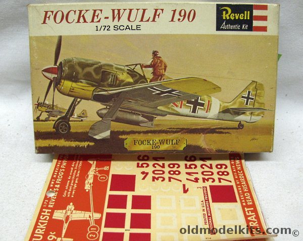 Revell 1/72 Fw-190 Focke-Wulf  - with HisAirDec Turkish Air Force Decals, H615-50 plastic model kit